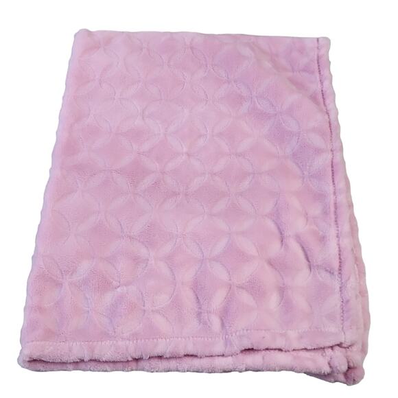 HB Pink Soft Fleece Baby Blanket - Picture 1 of 4